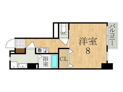 アサヒロイヤルパレス(1K/7階)の間取り写真