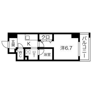PULCHRA OZONE(1K/3階)の間取り写真