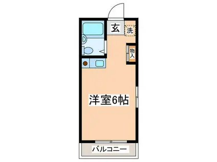 メゾンアルカンシェル(ワンルーム/3階)の間取り写真