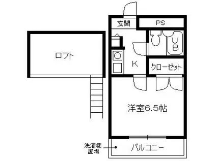 ヨーロピアン東加古川(1K/1階)の間取り写真