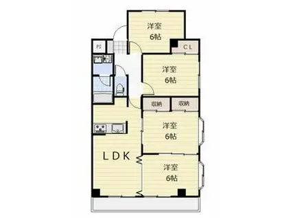 アルファレジデンス駅東(4LDK/9階)の間取り写真