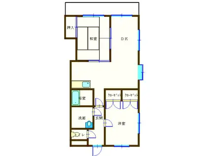 第2トマトビル(2LDK/4階)の間取り写真