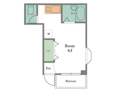 ドム・ショパーナ(ワンルーム/1階)の間取り写真