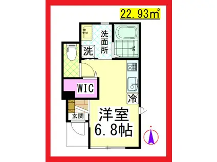 JHグランヒル湘南台(ワンルーム/1階)の間取り写真