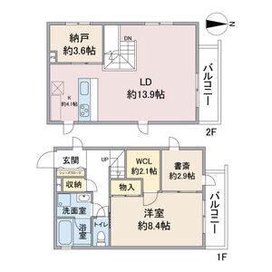 CELENEST浄心(3LDK/4階)の間取り写真