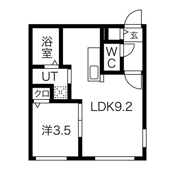 PRECIOUS MIYANOSAWA(1LDK/2階)の間取り写真