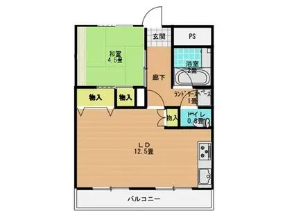 峯岸ハイツ(1LDK/7階)の間取り写真