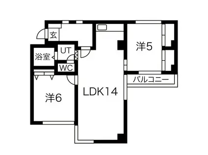 第7スカイパレス(3LDK/2階)の間取り写真