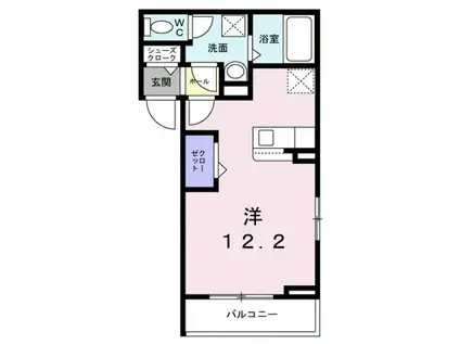 サンリット大町東(ワンルーム/2階)の間取り写真