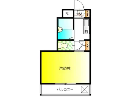 ライゼックス春日丘(1K/4階)の間取り写真