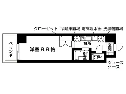 OCTHILL(1K/5階)の間取り写真