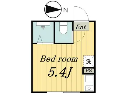 CA西新井(ワンルーム/2階)の間取り写真