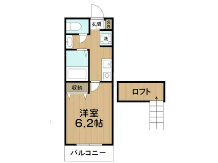 ロジュマン・モネ(1K/2階)の間取り写真