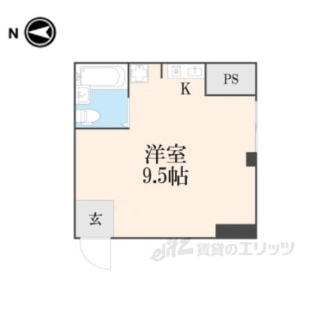 ルーブルビル(ワンルーム/2階)の間取り写真