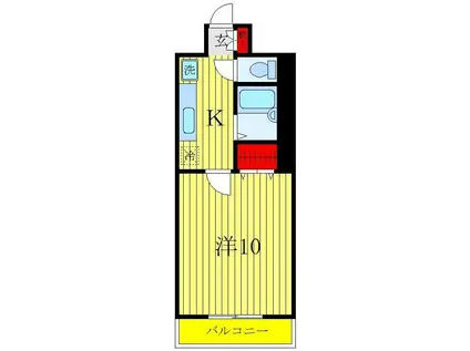 ブランドール(1K/2階)の間取り写真