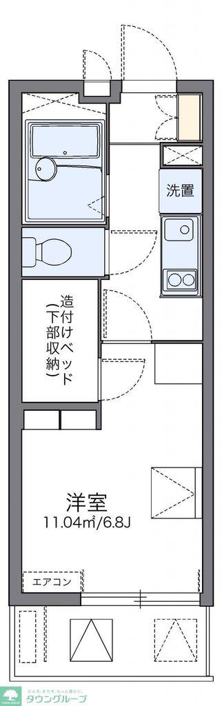 レオパレス西志賀(1K/2階)の間取り写真