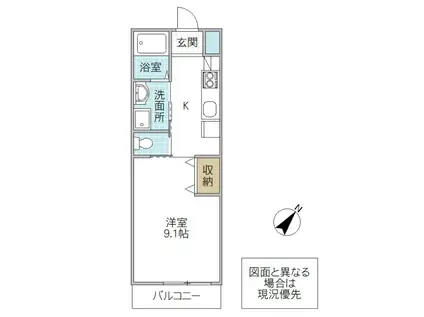 SAMURAI HITACHI(1K/2階)の間取り写真