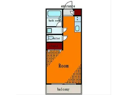ガーデンハウスひろ(1K/2階)の間取り写真