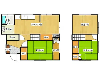 取手市谷中戸建(3LDK/1階)の間取り写真