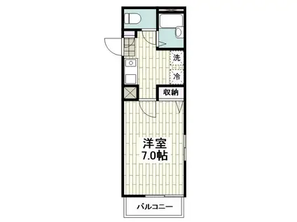 ハイライズ(1K/1階)の間取り写真