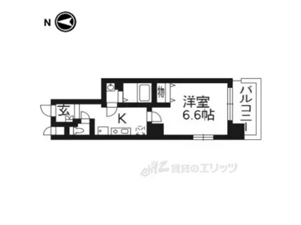 アスヴェル京都七条通(1K/6階)の間取り写真