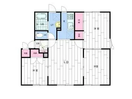 メイユール喜寿E-1(3LDK/1階)の間取り写真