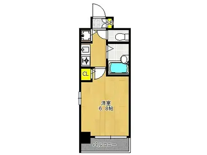 プレサンス同心アーバンステージ(1K/3階)の間取り写真