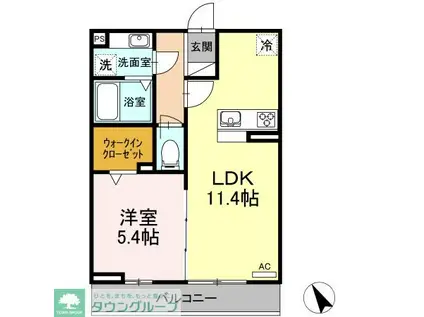BRANCH千種(1LDK/3階)の間取り写真