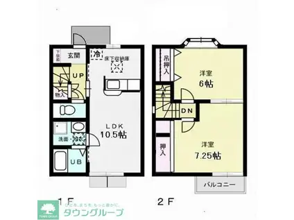 ソフィア東台(2LDK/1階)の間取り写真