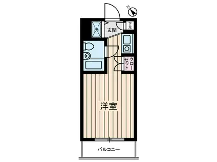 ダイホープラザ橋本III(ワンルーム/3階)の間取り写真