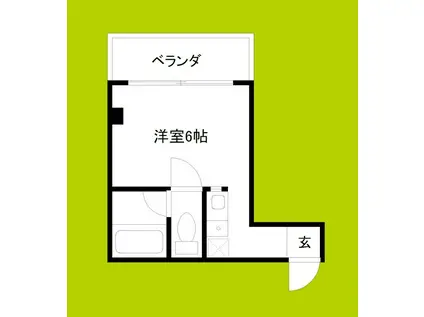 コスモメイト野田(ワンルーム/4階)の間取り写真