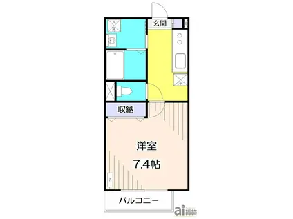 新堀2丁目 マンション工事(1K/2階)の間取り写真