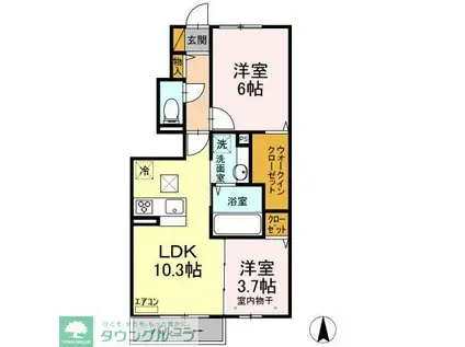 RUINES MAISONIII(2LDK/1階)の間取り写真