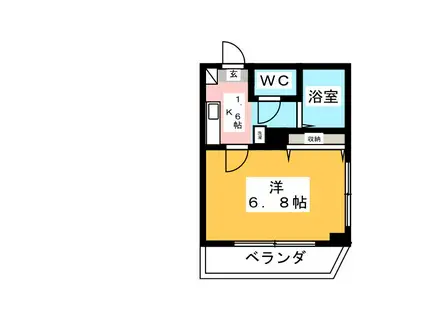 メゾンドエイト(1K/4階)の間取り写真