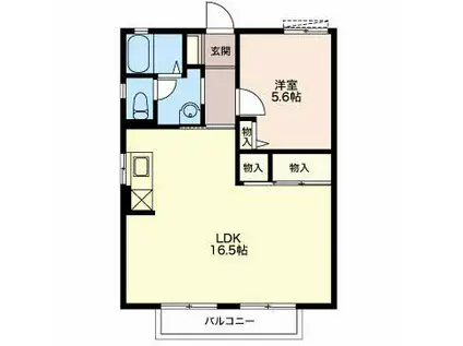 カーサ向谷(1LDK/2階)の間取り写真