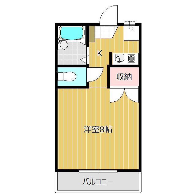 メゾン寿(1K/2階)の間取り写真
