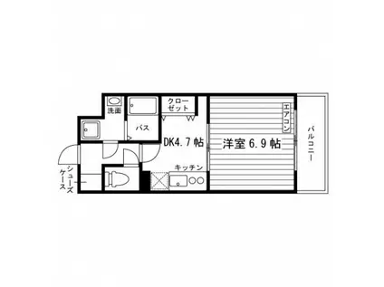 COZY植田東(1DK/2階)の間取り写真