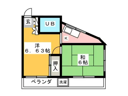 ルーチェ(2K/2階)の間取り写真