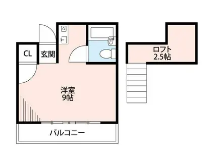 ラ・ティーブSEKI(1K/2階)の間取り写真