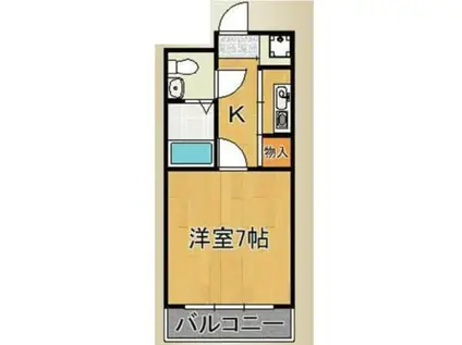 アルティ博多駅南(1K/4階)の間取り写真