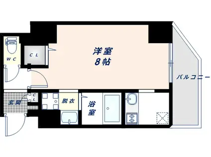 ザケーズヴィレ(1K/4階)の間取り写真