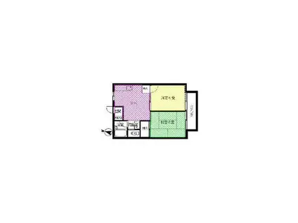 メゾンオグチ(2DK/2階)の間取り写真