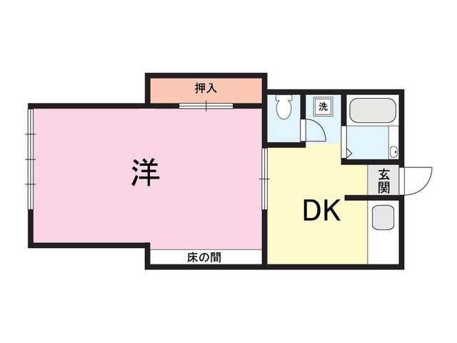 コーポ板井(1K/2階)の間取り写真