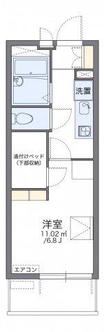 レオパレスIEYASU(1K/3階)の間取り写真
