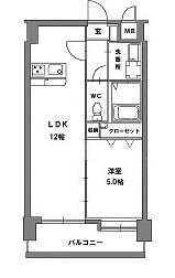 アンクレージュ八王寺(1LDK/9階)の間取り写真