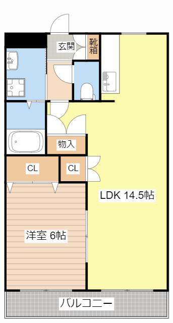 グランベル(1LDK/1階)の間取り写真