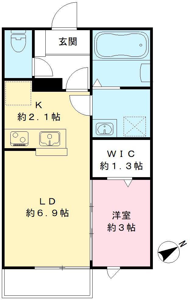 エトワール II(1LDK/2階)の間取り写真