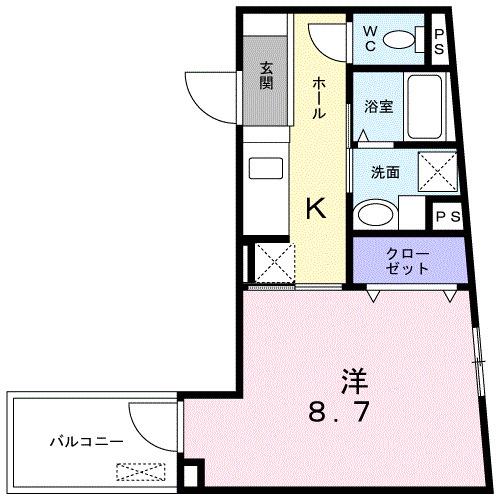 ビレッジ アップ 渋谷(1K/2階)の間取り写真