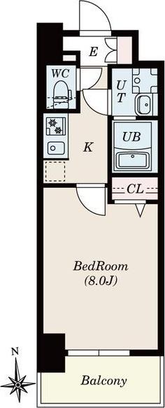 S-RESIDENCE尾頭橋BEAUTE(1K/4階)の間取り写真