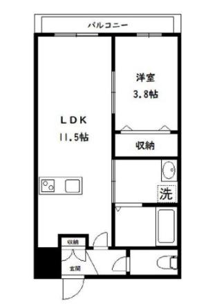 グラン・シャリオ阿佐ヶ谷(1LDK/1階)の間取り写真